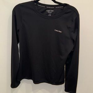 Black long sleeve tee swimwear top calvin Klein shirt